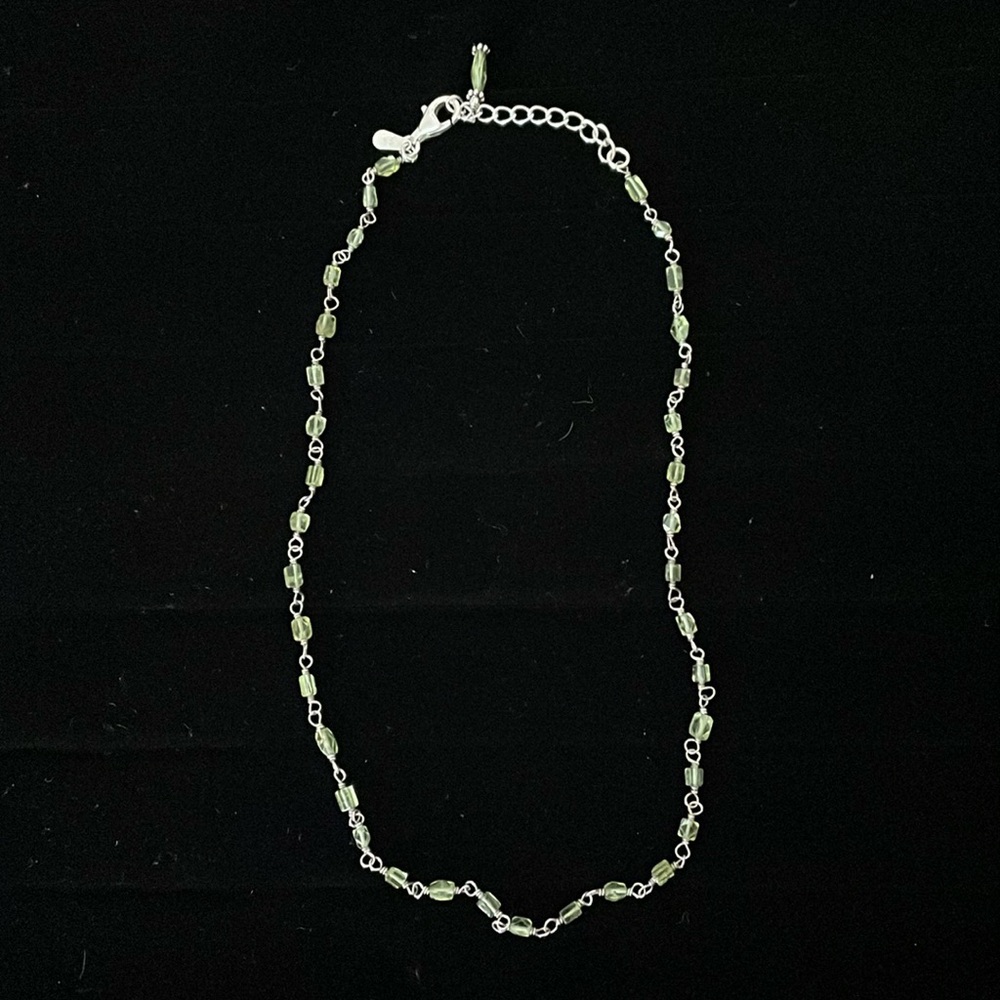 Silpada Light Green Beaded Necklace